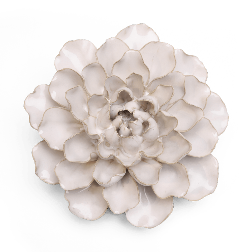 Coastal Ceramic Flower Ivory Water Lily - Chive UK Wholesale