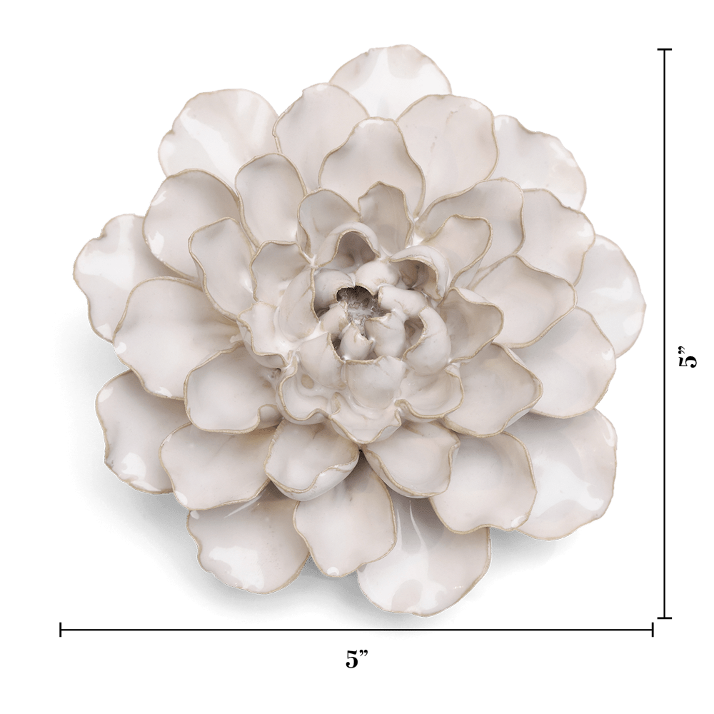 Coastal Ceramic Flower Ivory Water Lily - Chive UK Wholesale