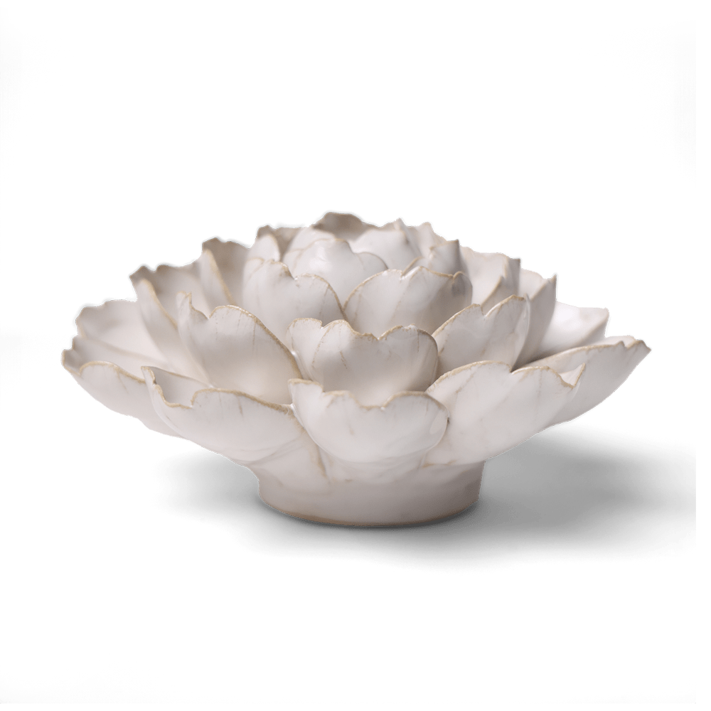 Coastal Ceramic Flower Ivory Cabbage Flower - Chive UK Wholesale