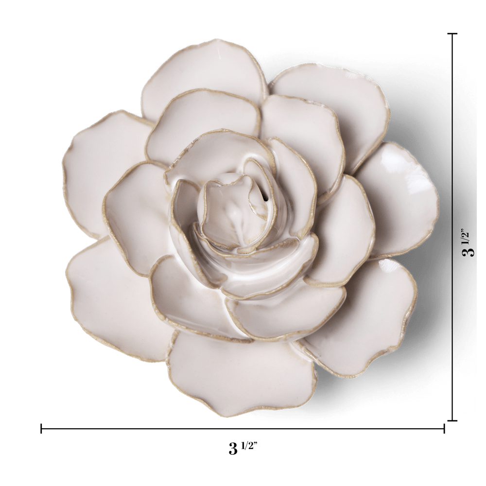 Coastal Ceramic Flower Ivory Ranunculus - Chive UK Wholesale