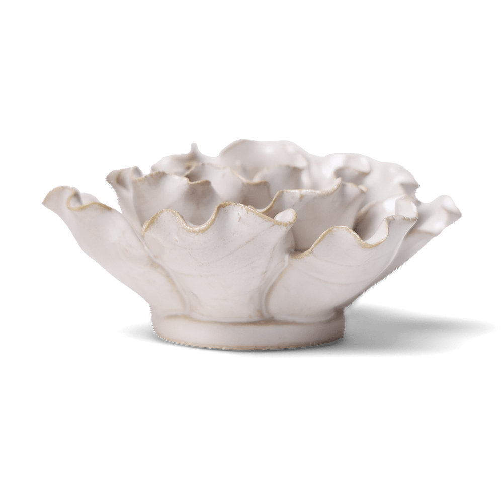 Coastal Ceramic Flower Ivory Sea Lettuce Medium - Chive UK Wholesale