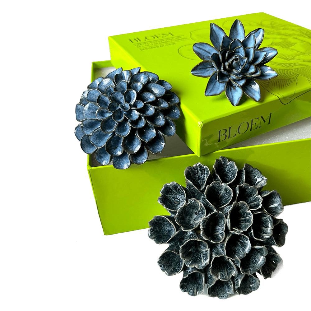 Ceramic Flower Bloem Box Set - Chive UK Wholesale