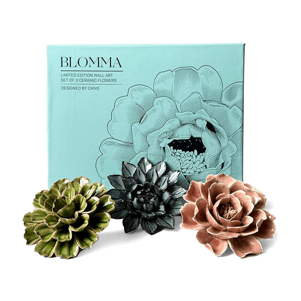 Ceramic Flower Blomma Box Set - Chive UK Wholesale