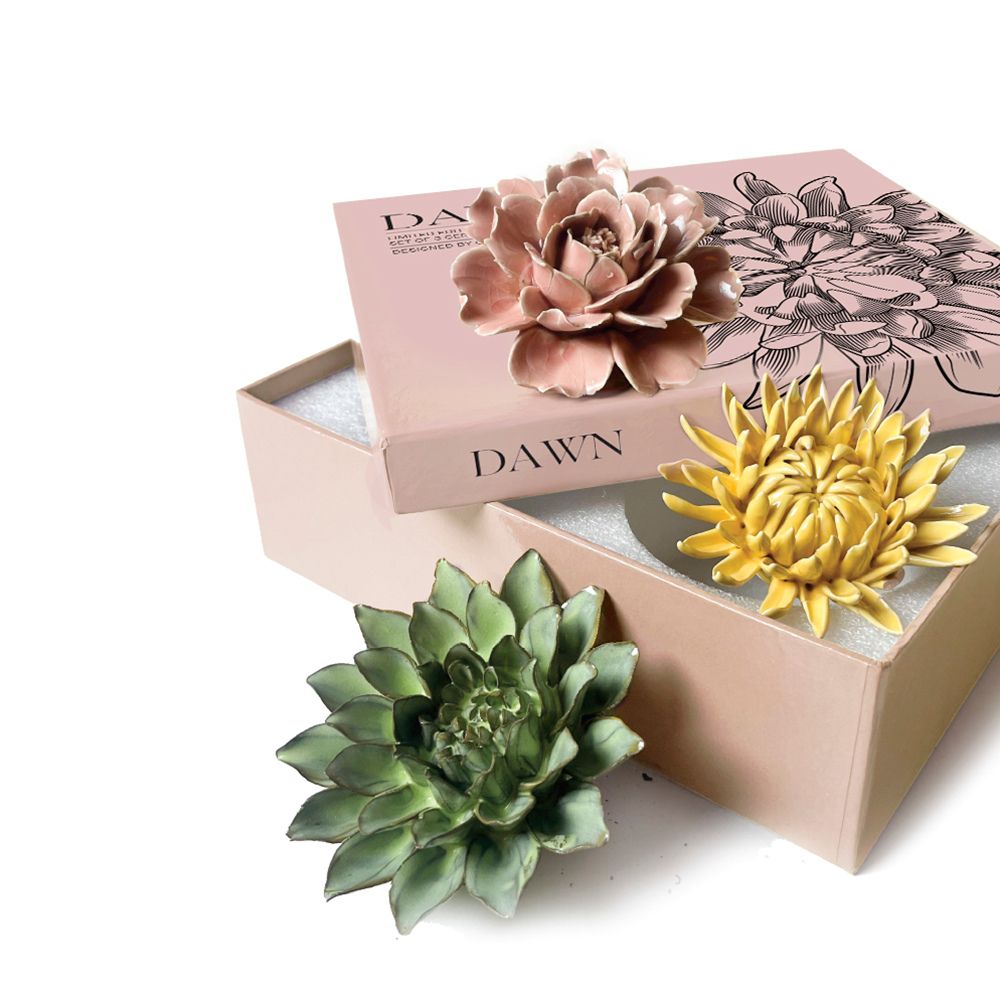 Ceramic Flower Gift Box Set