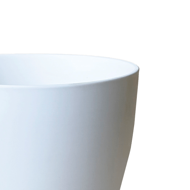 Dyad Porcelain Modern Indoor Plant Pot With Saucer - Chive UK Wholesale