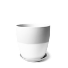 Dyad Porcelain Modern Indoor Plant Pot With Saucer - Chive UK Wholesale