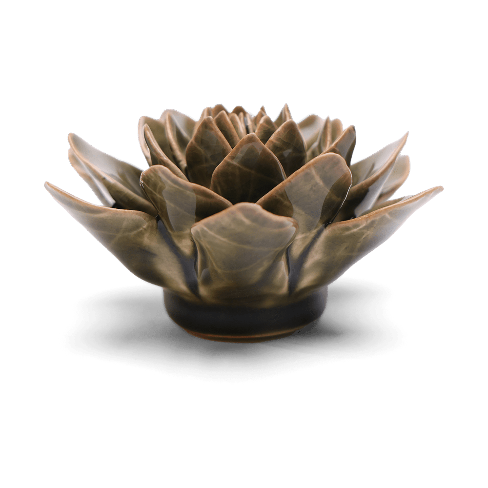 Ceramic Flower Collection 13 Dark Green Flower - Chive UK Wholesale