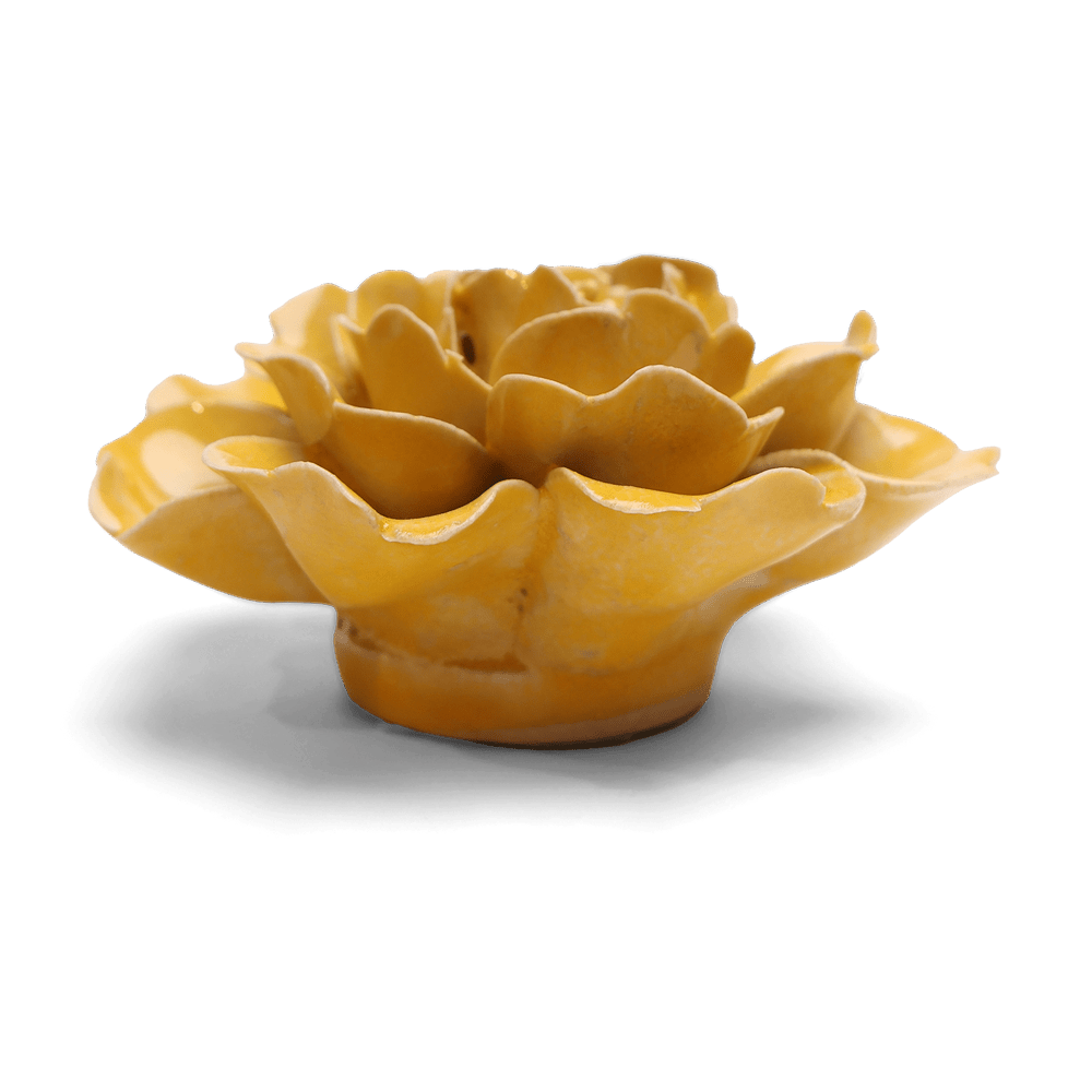 English Garden Ceramic Flower Yellow Rose - Chive UK Wholesale