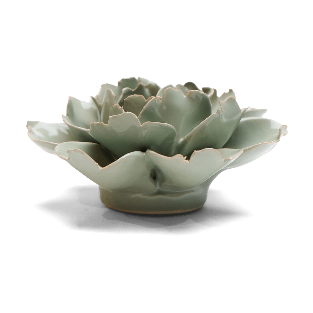 English Garden Ceramic Flower Green Rose - Chive UK Wholesale