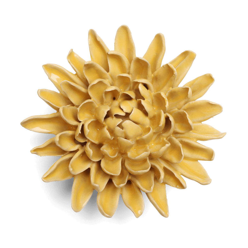 English Garden Ceramic Flower Yellow Chrysanthemum - Chive UK Wholesale