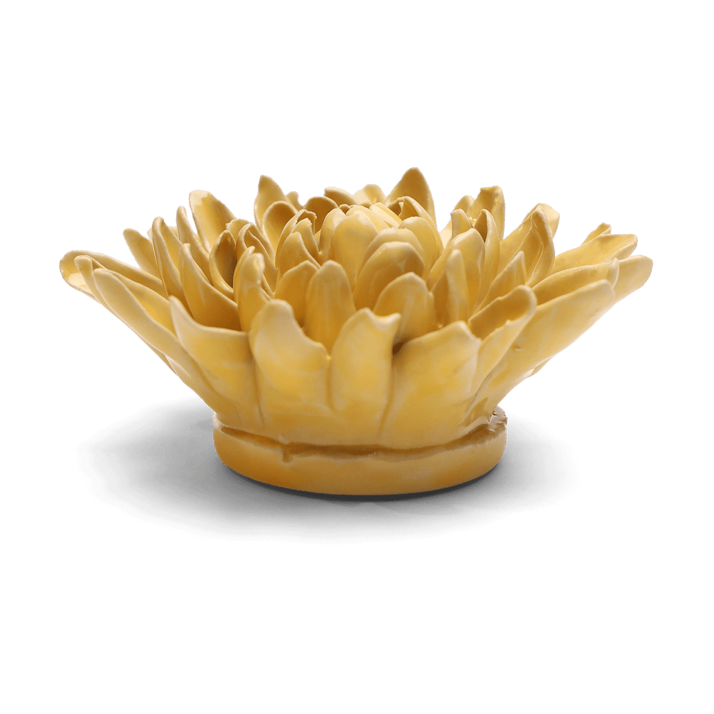 English Garden Ceramic Flower Yellow Chrysanthemum - Chive UK Wholesale