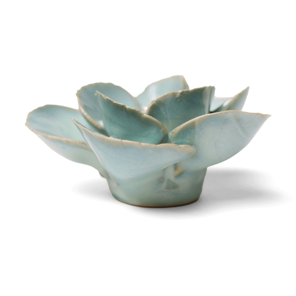 English Garden Ceramic Flower Teal Lotus - Chive UK Wholesale