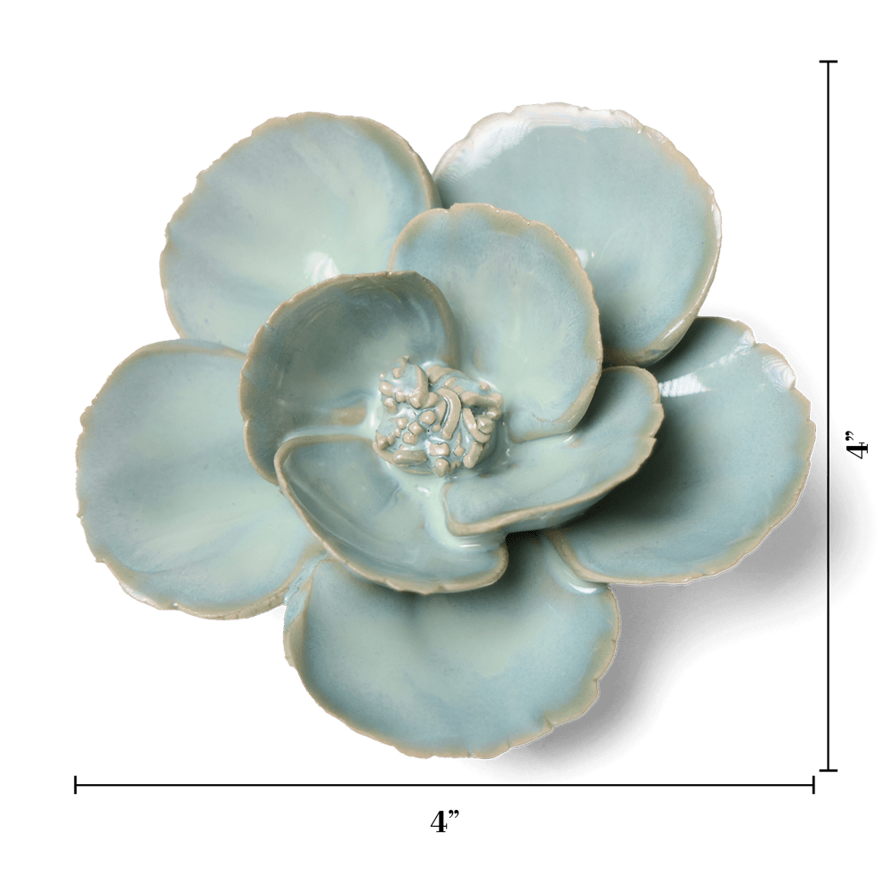 English Garden Ceramic Flower Teal Lotus - Chive UK Wholesale