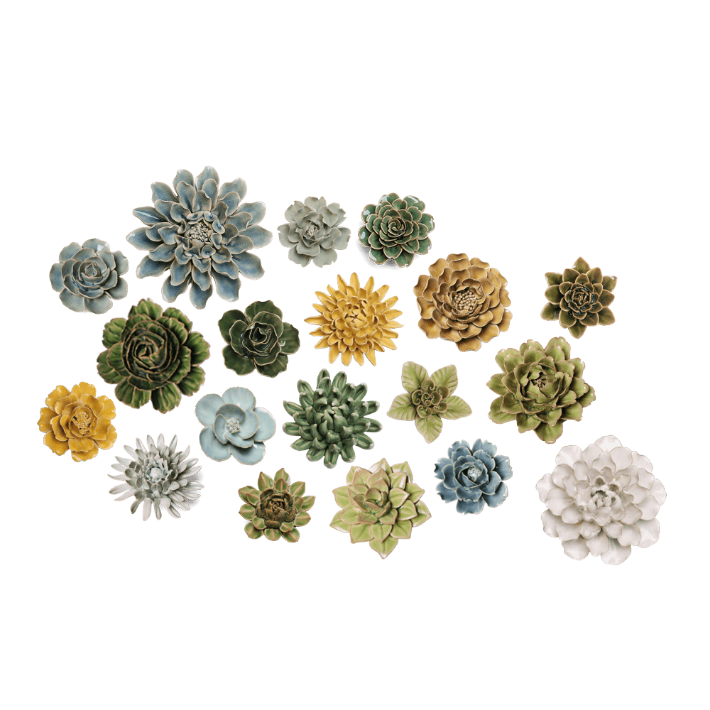 Ceramic Flower English Garden Curated Collection #1 - Chive UK Wholesale