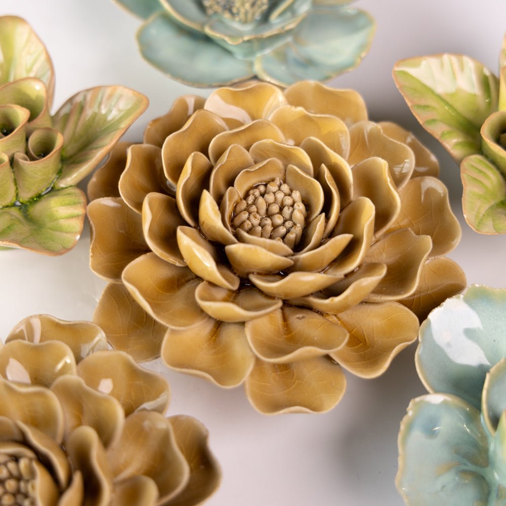 Ceramic Flower Collection 13 Caramel Flower - Chive UK Wholesale