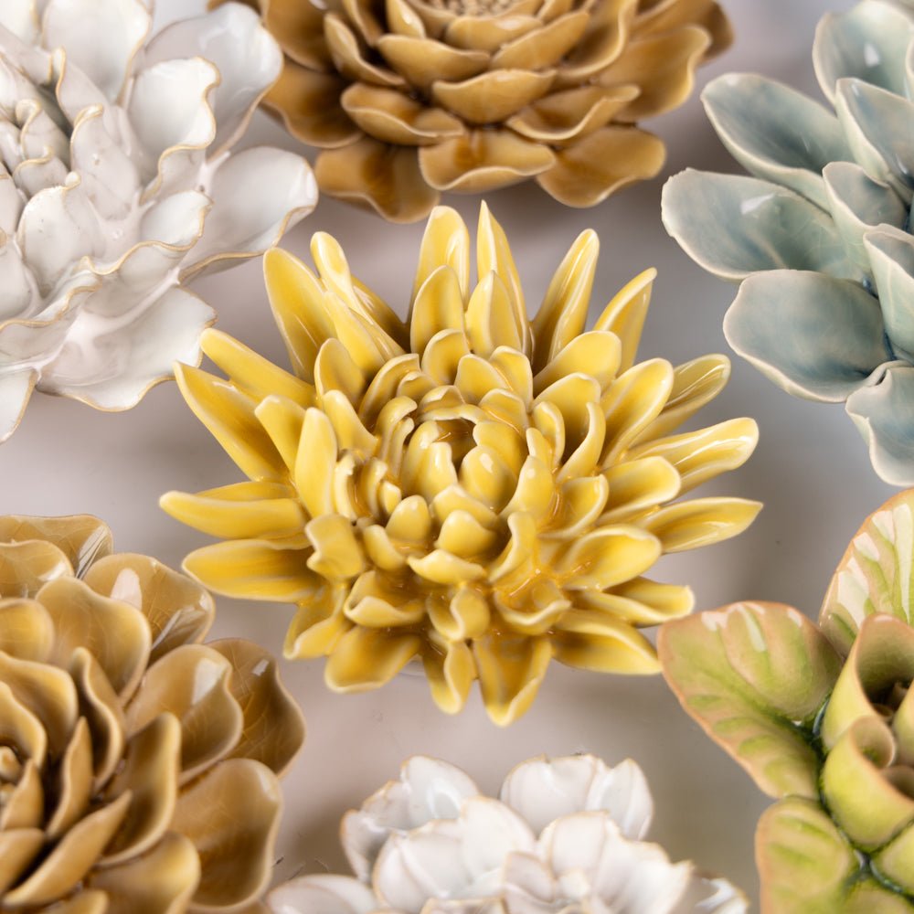 Ceramic Flower Collection 13 Caramel Flower - Chive UK Wholesale