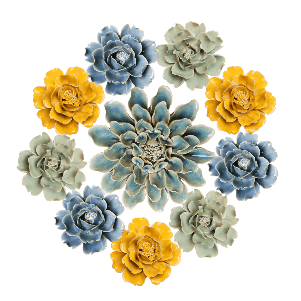 Ceramic Flower Collection 13 Blue Rose - Chive UK Wholesale
