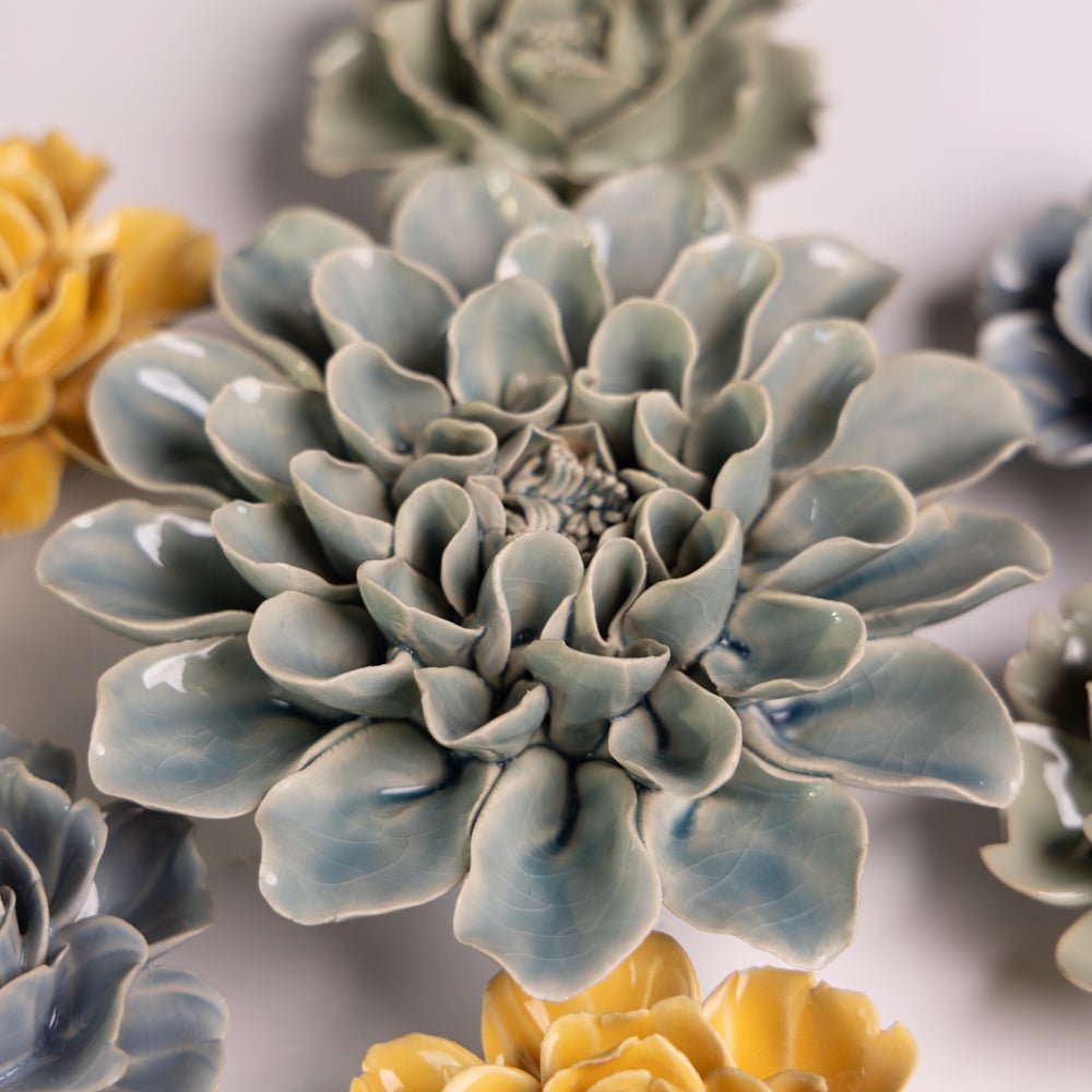 Ceramic Flower Collection 13 Blue Rose - Chive UK Wholesale