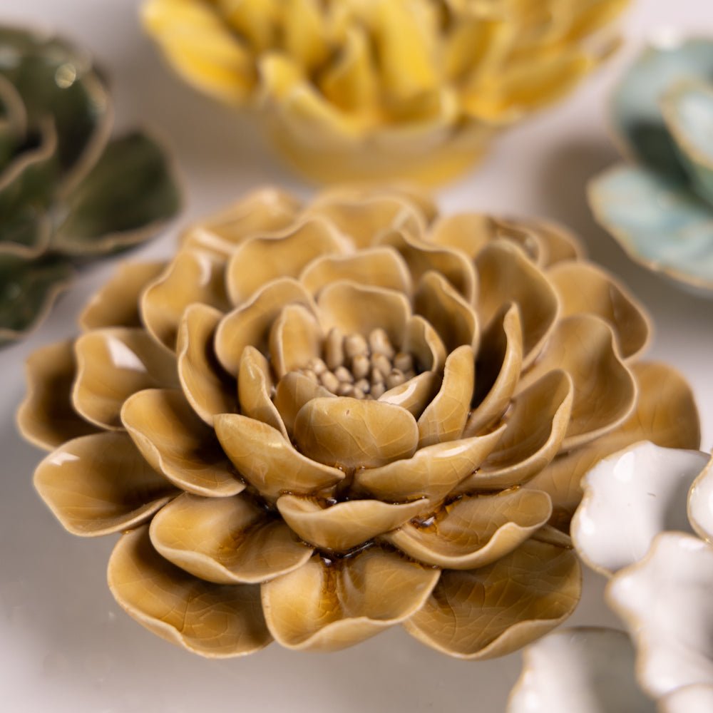 Ceramic Flower Collection 13 Caramel Flower - Chive UK Wholesale