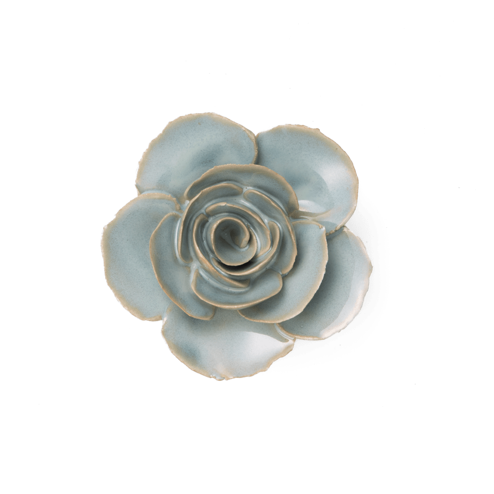 France Ceramic Flower Teal Ranunculus - Chive UK Wholesale