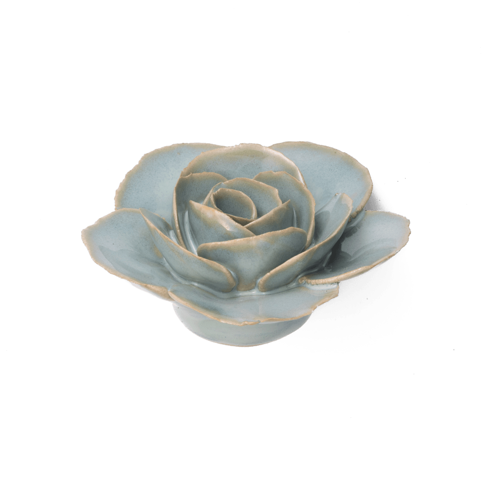 France Ceramic Flower Teal Ranunculus - Chive UK Wholesale