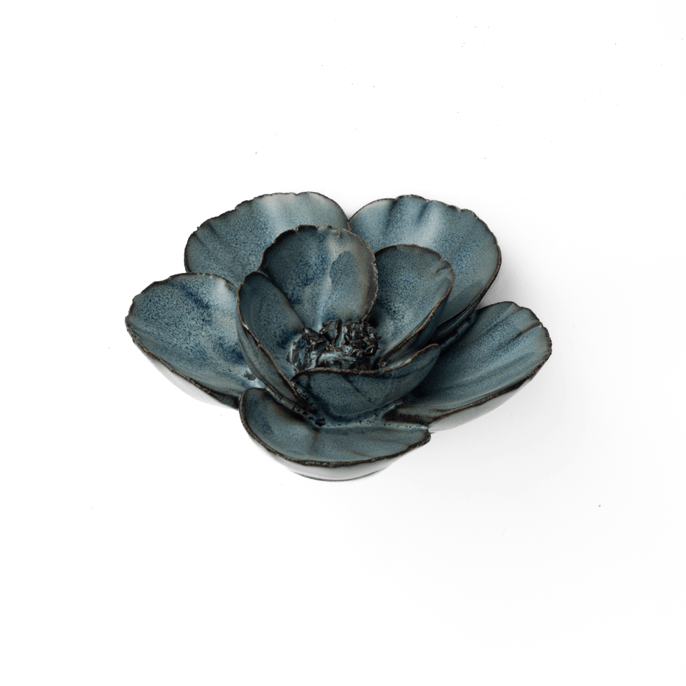 France Ceramic Flower Blue Grey Lotus - Chive UK Wholesale