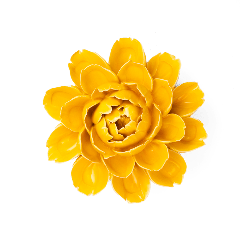 France Ceramic Flower Yellow Cabbage Flower - Chive UK Wholesale