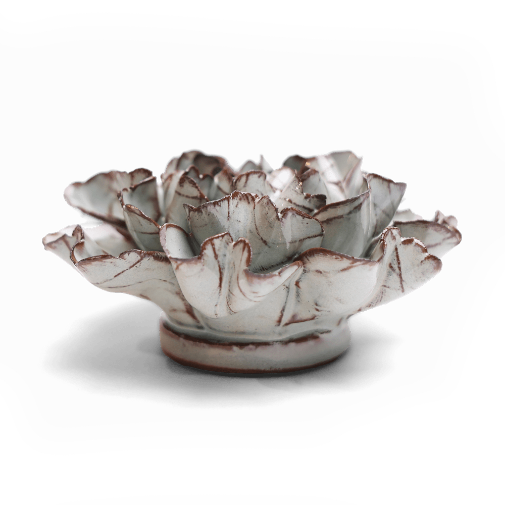 Japan Ceramic Flower Chocolate Mint Hibiscus - Chive UK Wholesale