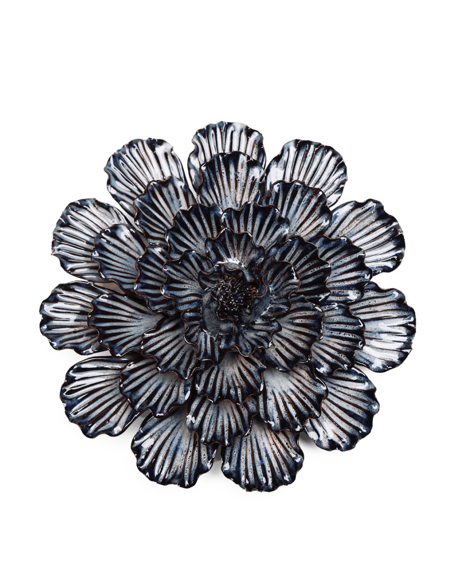 JA25 Navy Dinner Plate Dahlia - Chive UK Wholesale