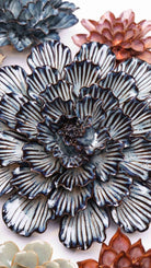 JA25 Navy Dinner Plate Dahlia - Chive UK Wholesale