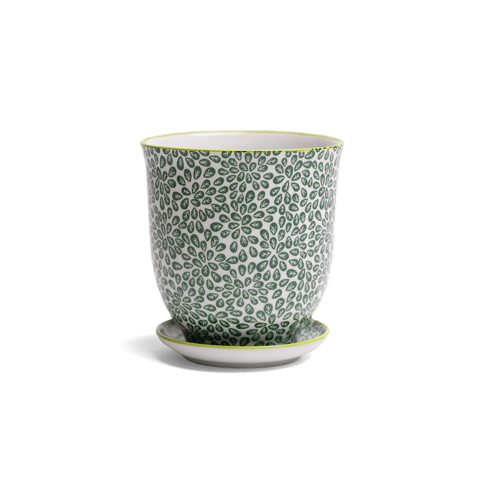 Liberte Porcelain Pot And Saucer Set With Drainage - Chive UK Wholesale