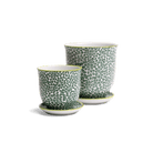 Liberte Porcelain Pot And Saucer Set With Drainage - Chive UK Wholesale