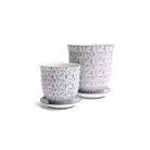 Liberte Porcelain Pot And Saucer Set With Drainage - Chive UK Wholesale