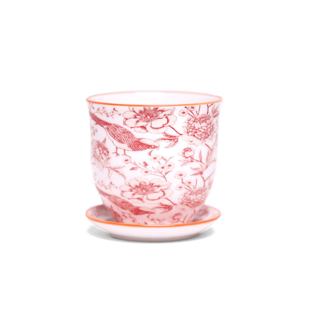 Liberte 5 Porcelain Pot And Saucer With Drainage - Chive UK Wholesale