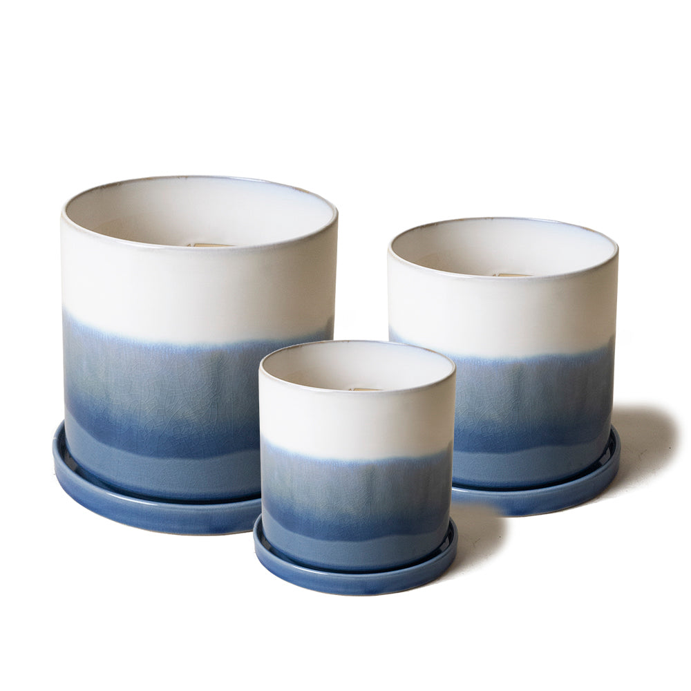 Minute Ceramic Pot And Saucer With Drainage Sets