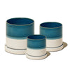 Minute Ceramic Pot And Saucer With Drainage Sets