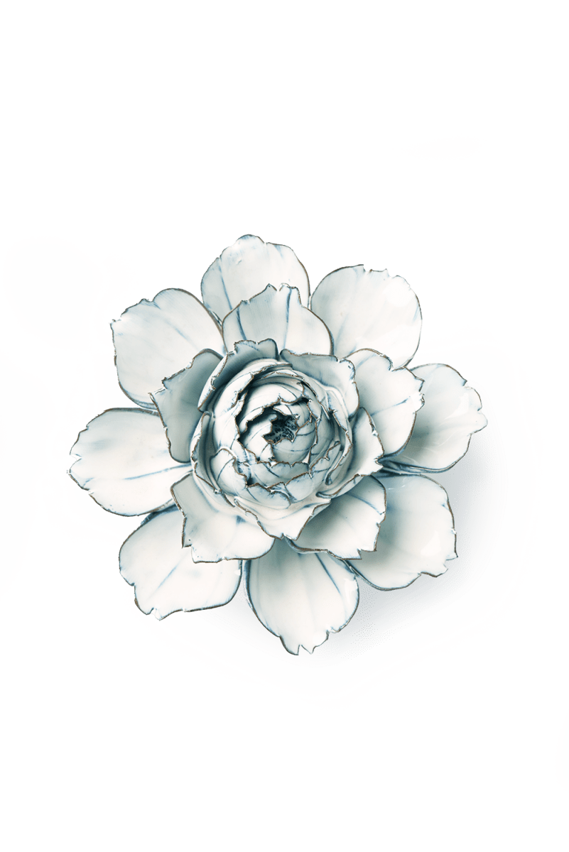 Nantucket Ceramic Flower Blue White Carnation - Chive UK Wholesale