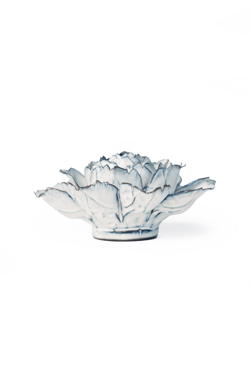 Nantucket Ceramic Flower Blue White Carnation - Chive UK Wholesale