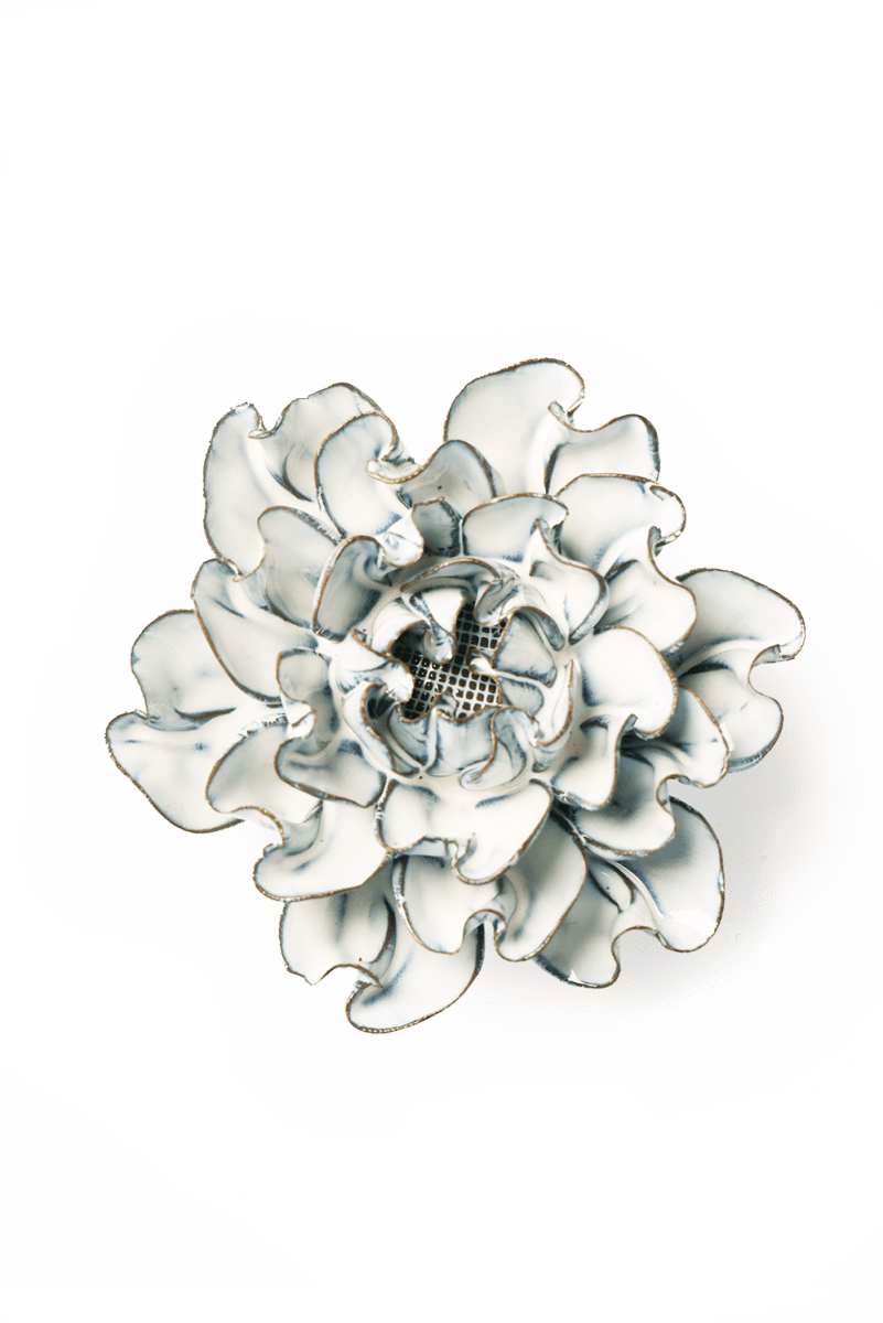 Nantucket Ceramic Flower Blue White Poppy - Chive UK Wholesale