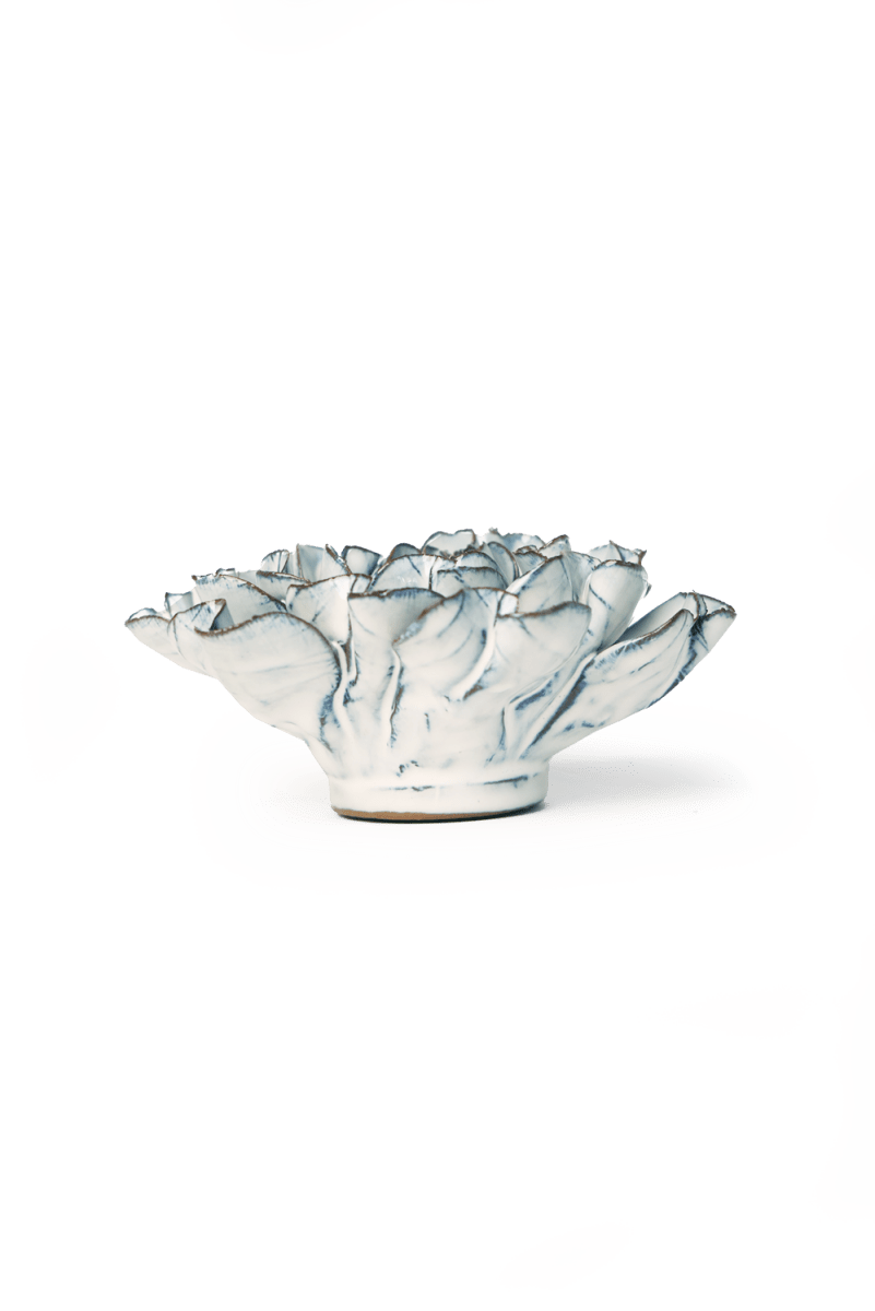Nantucket Ceramic Flower Blue White Poppy - Chive UK Wholesale