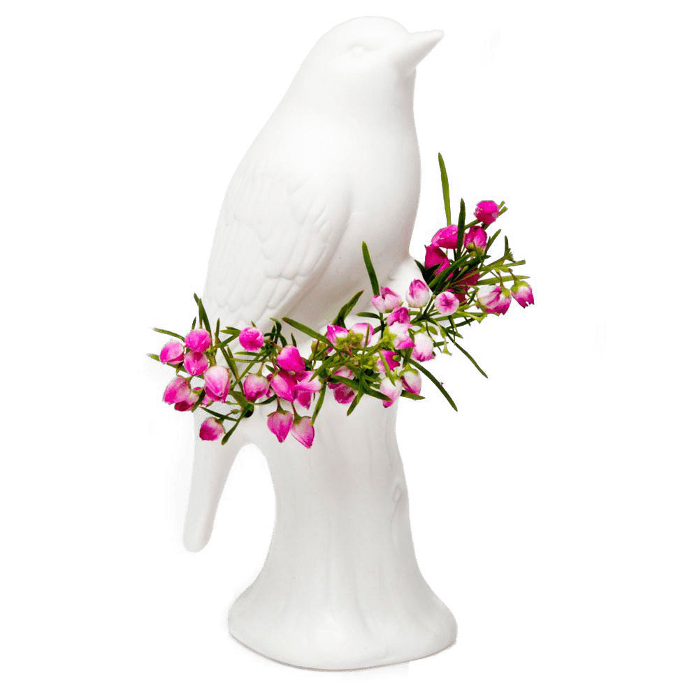 Bird Porcelain Modern Flower Vase - Chive UK Wholesale