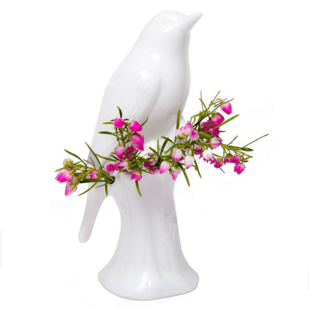 Bird Porcelain Modern Flower Vase - Chive UK Wholesale