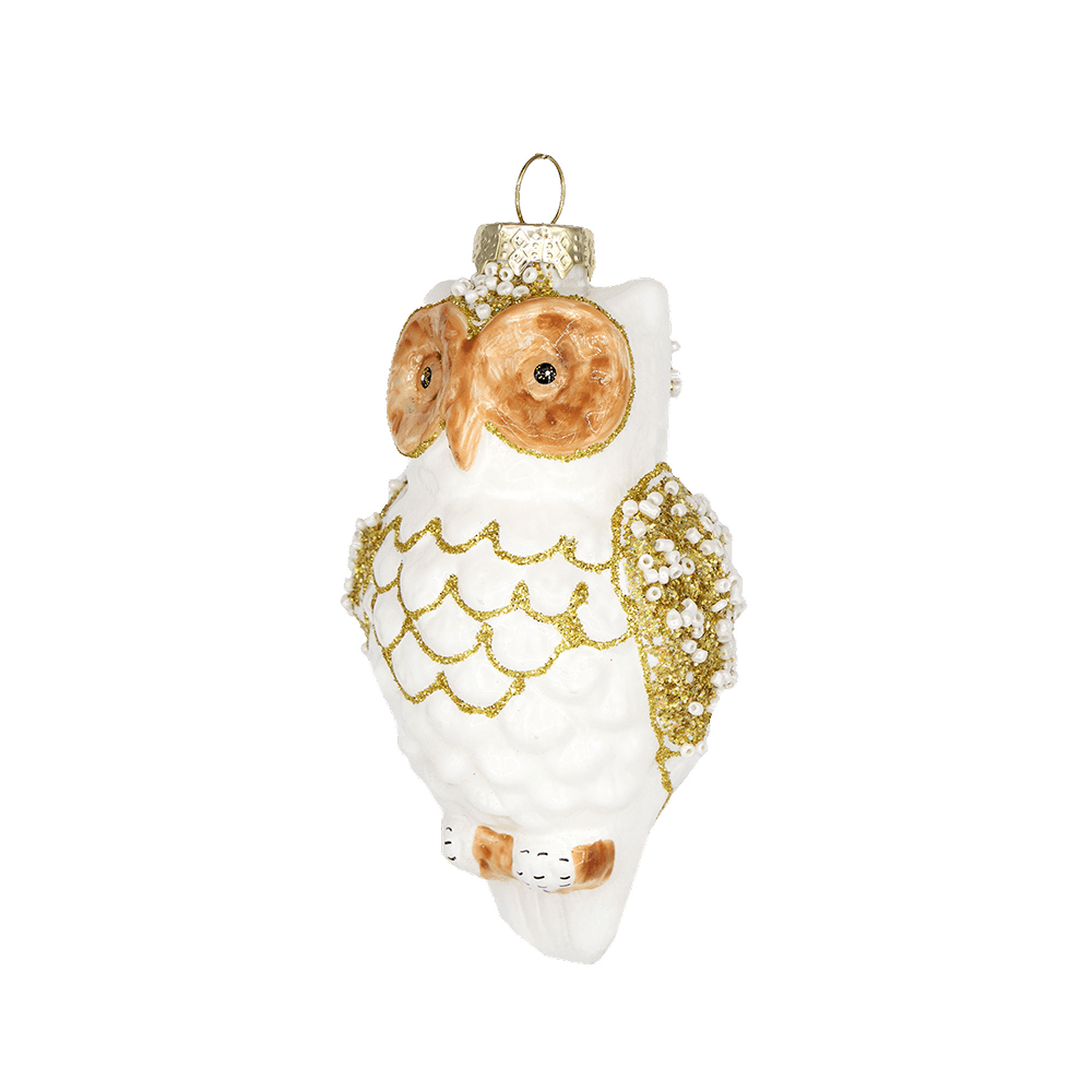 White Owl Ornament - Chive UK Wholesale