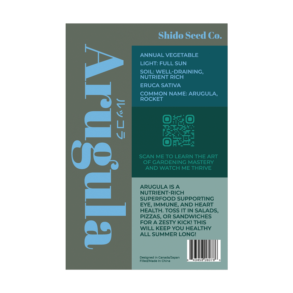 Arugula Vegetable Seeds Packet - Chive UK Wholesale