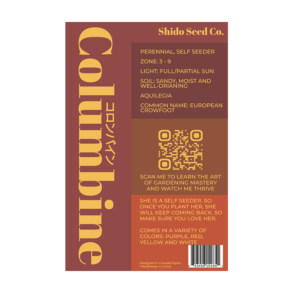 Columbine Flower Seeds Packet - Chive UK Wholesale