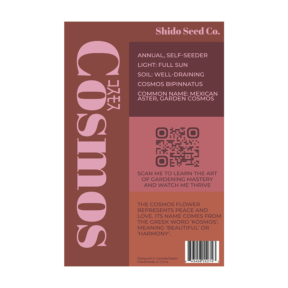 Cosmos Flower Seeds Packet - Chive UK Wholesale