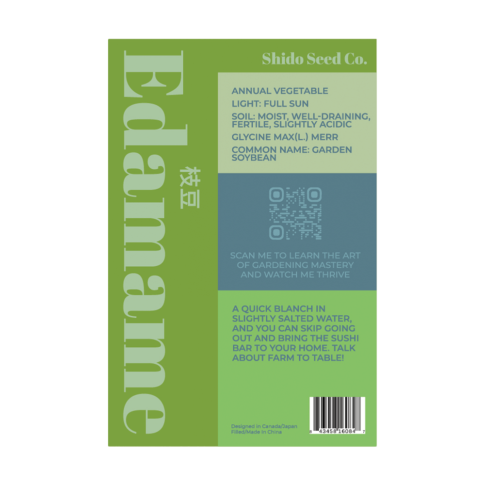 Edamame Vegetable Seeds Packet - Chive UK Wholesale