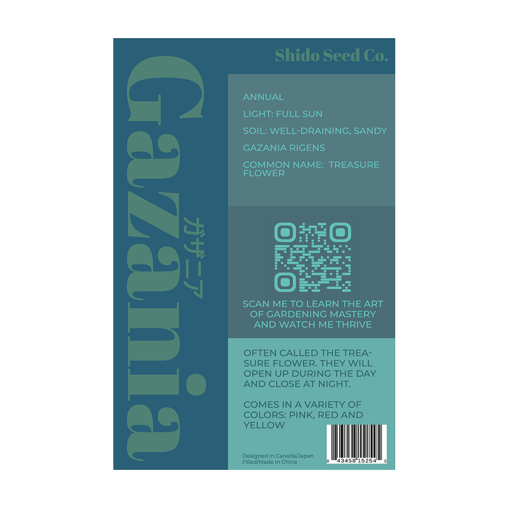 Gazania Flower Seeds Packet - Chive UK Wholesale