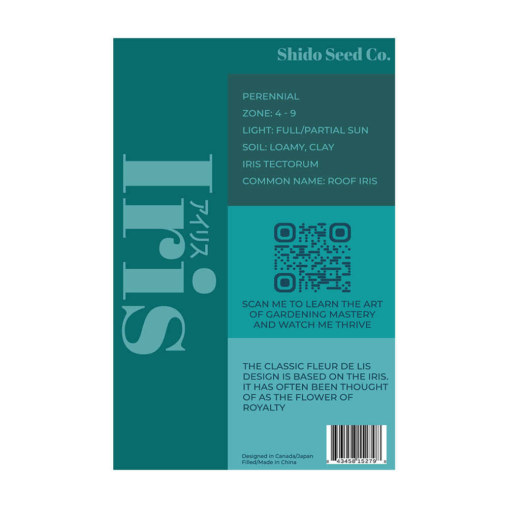 Iris Flower Seeds Packet - Chive UK Wholesale