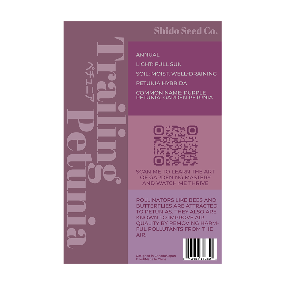 Trailing Petunia Flower Seeds Packet - Chive UK Wholesale